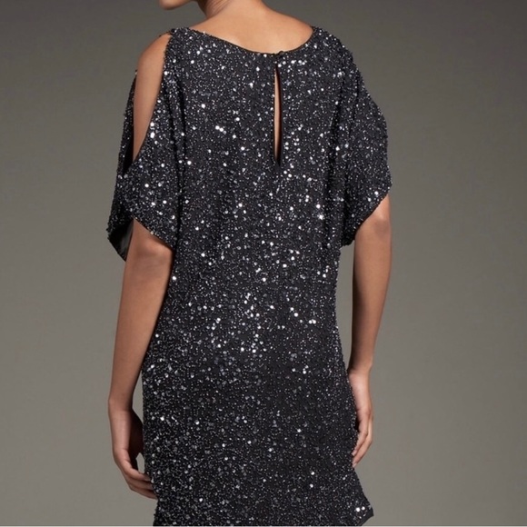 Aidan Mattox Sequin Cold Shoulder Dress Size 2 - Picture 3 of 8
